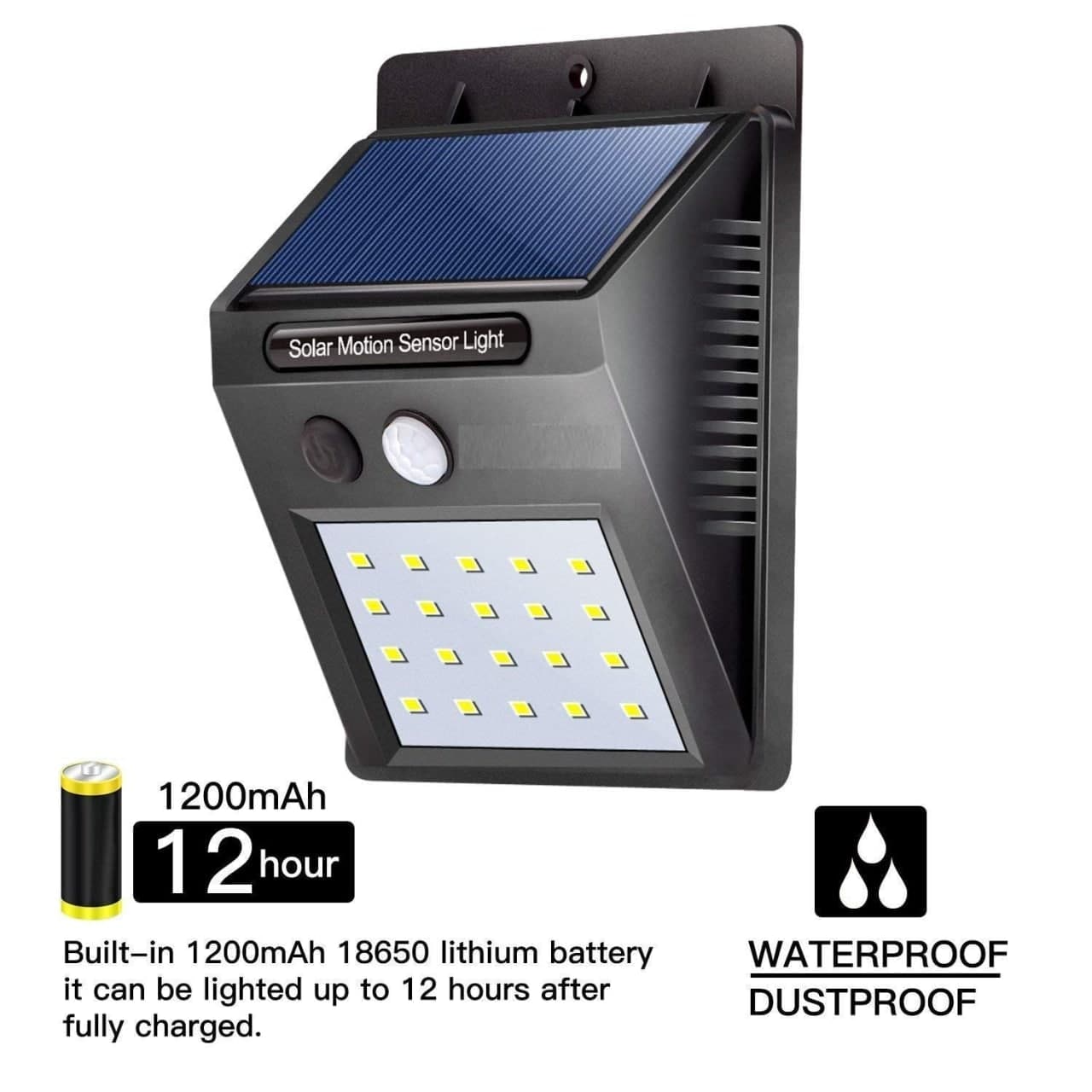 Motion Sensor Auto Chargeable Exterior W...